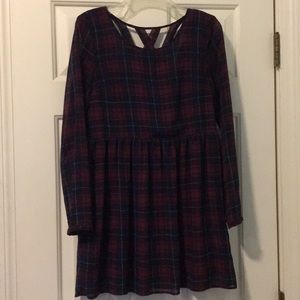 H&M dark gingham dress